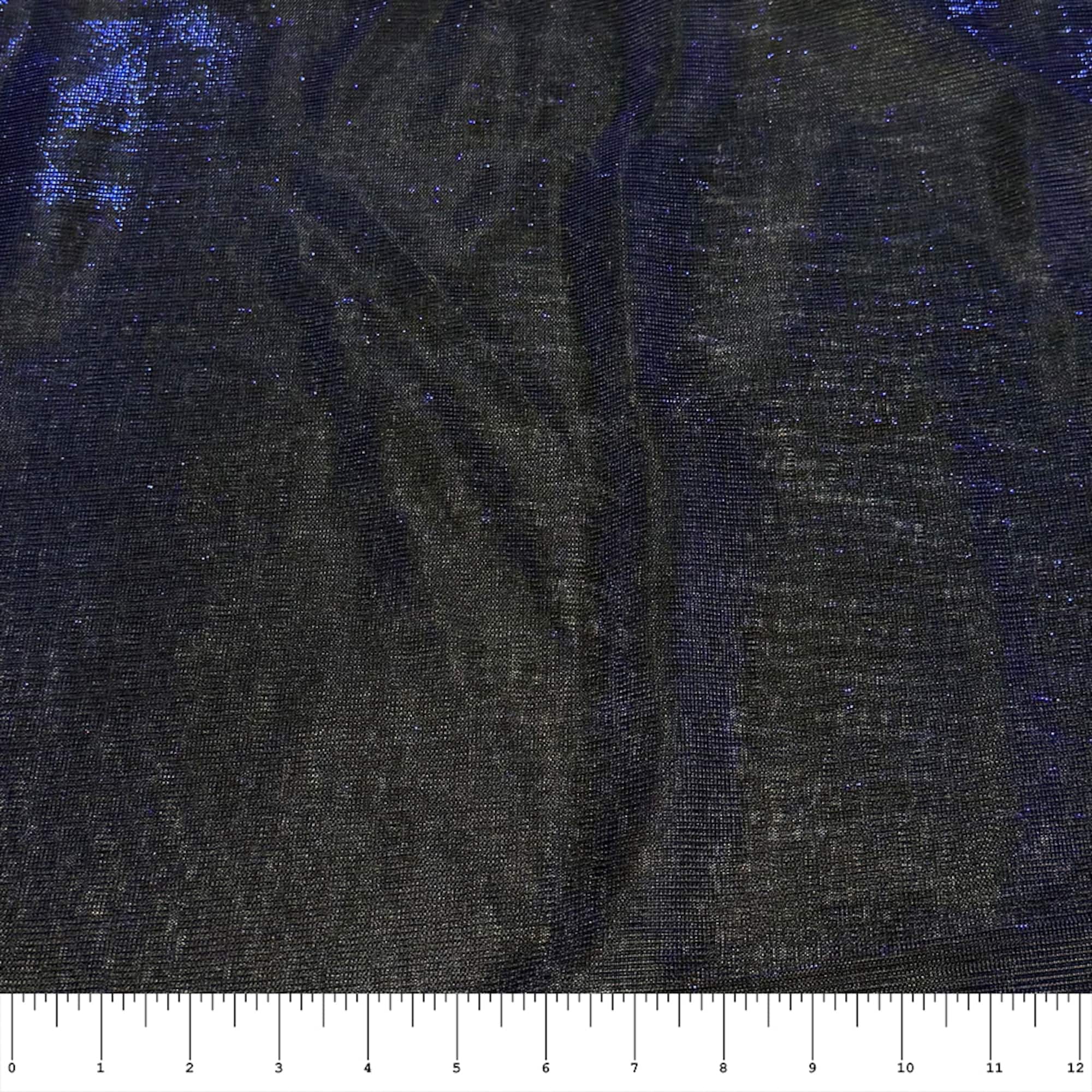 Feldman Blue Metallic Knit Fabric